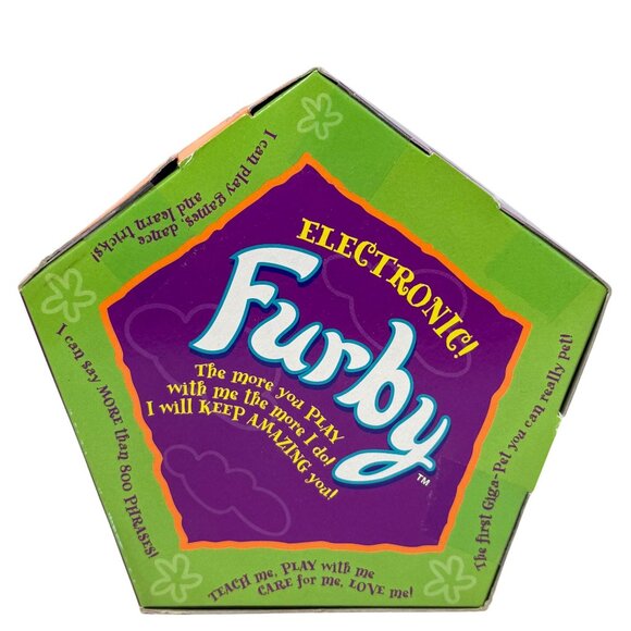 1998 Furby Tiger Electronics 70-800 Bear Tan White & Brown Green Eyes SEALED - Picture 7 of 8